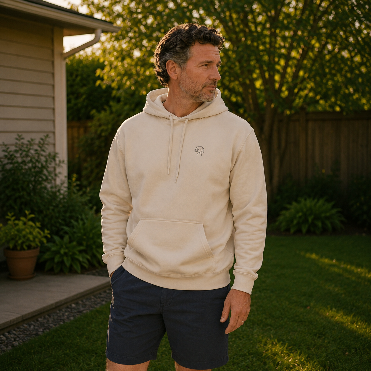 Life Is Better With A Dog -- Hiking (Back Print) | Morewoof Softstyle Fleece Hoodie | Color Collection