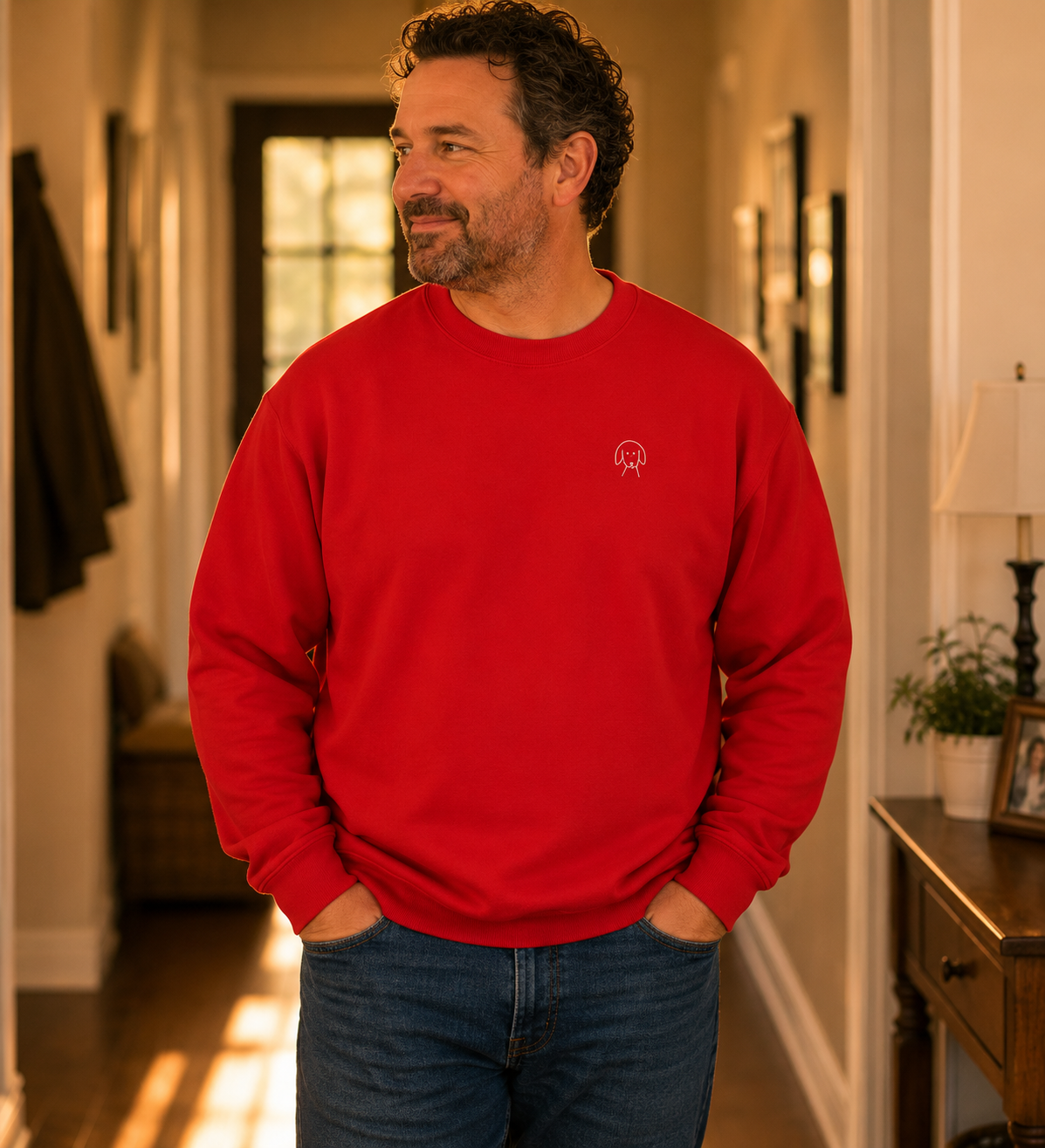 Life Is Better With A Dog -- Hiking (Back Print) | Soft Fleece Sweatshirt | Life Is Better With A Dog Collection