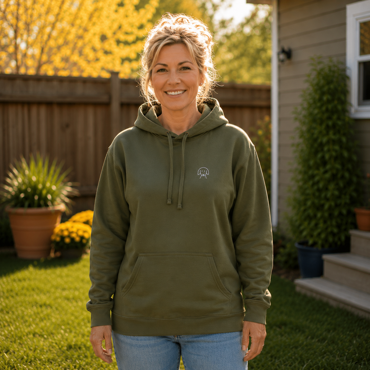 Life Is Better With A Dog -- Hiking (Back Print) | Softstyle Fleece Hoodie | Life Is Better With A Dog Collection