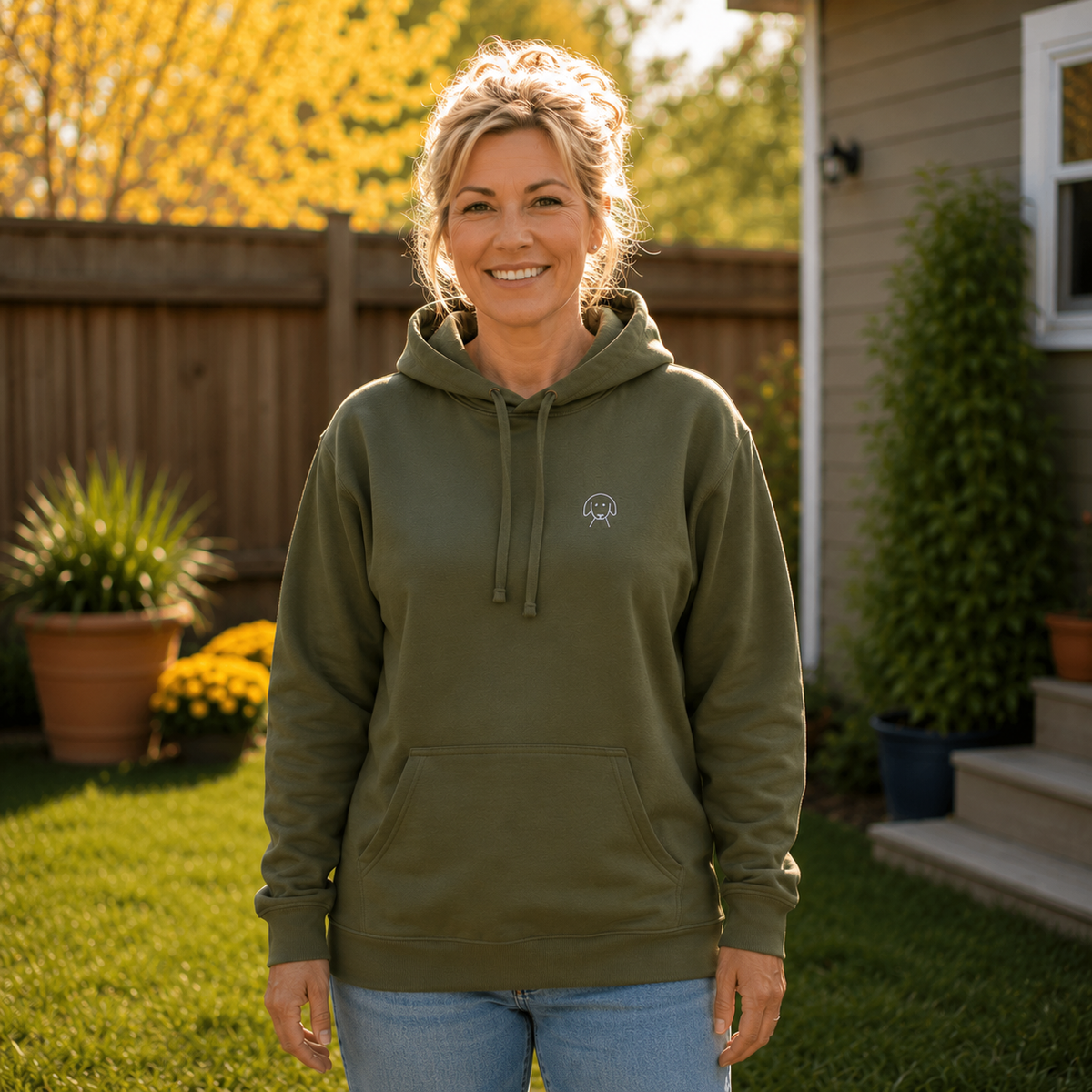 Life Is Better With A Dog -- Hiking (Back Print) | Soft Fleece Hoodie | Life Is Better With A Dog Collection