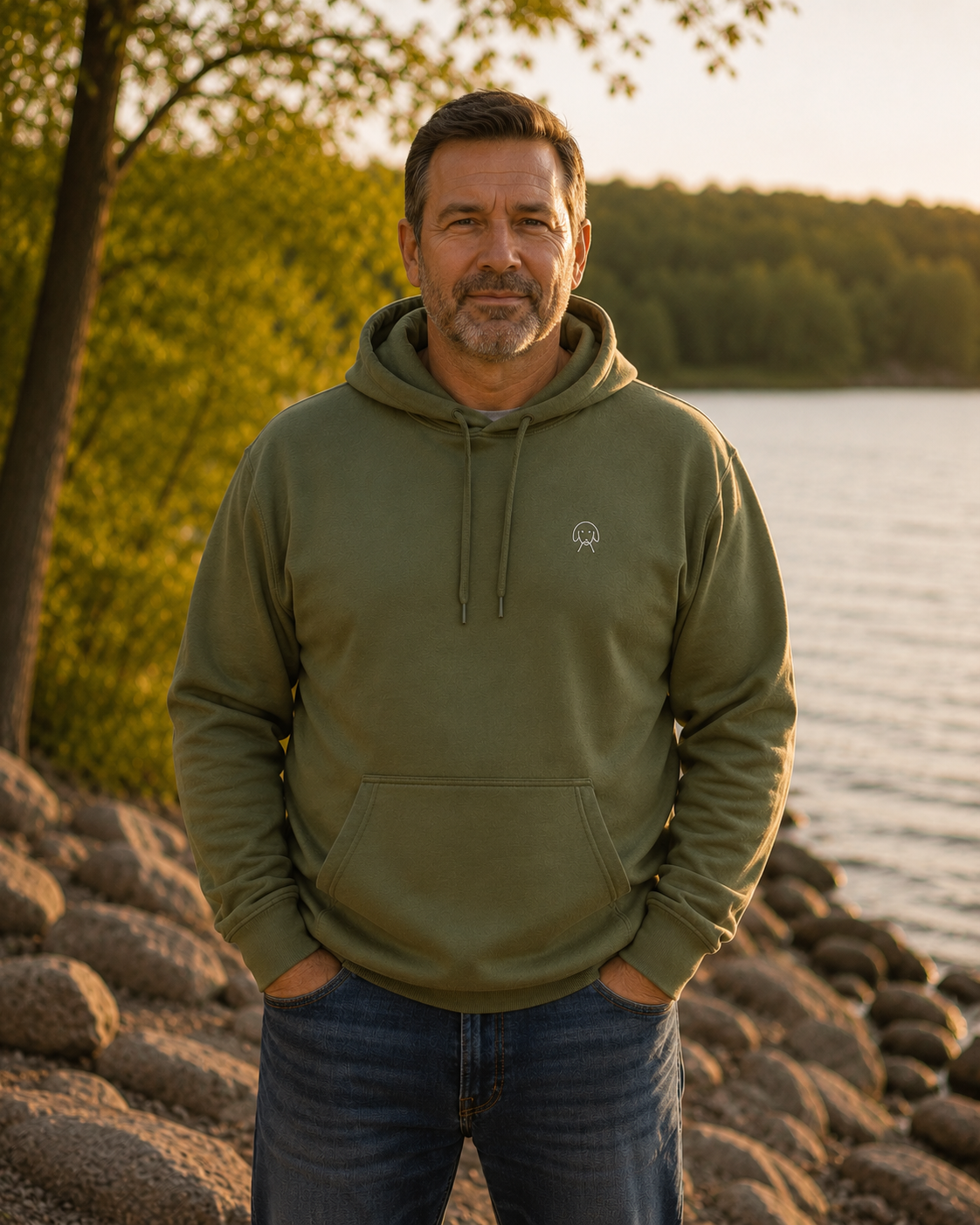 Life Is Better With A Dog -- Hiking (Back Print) | Soft Fleece Hoodie | Life Is Better With A Dog Collection