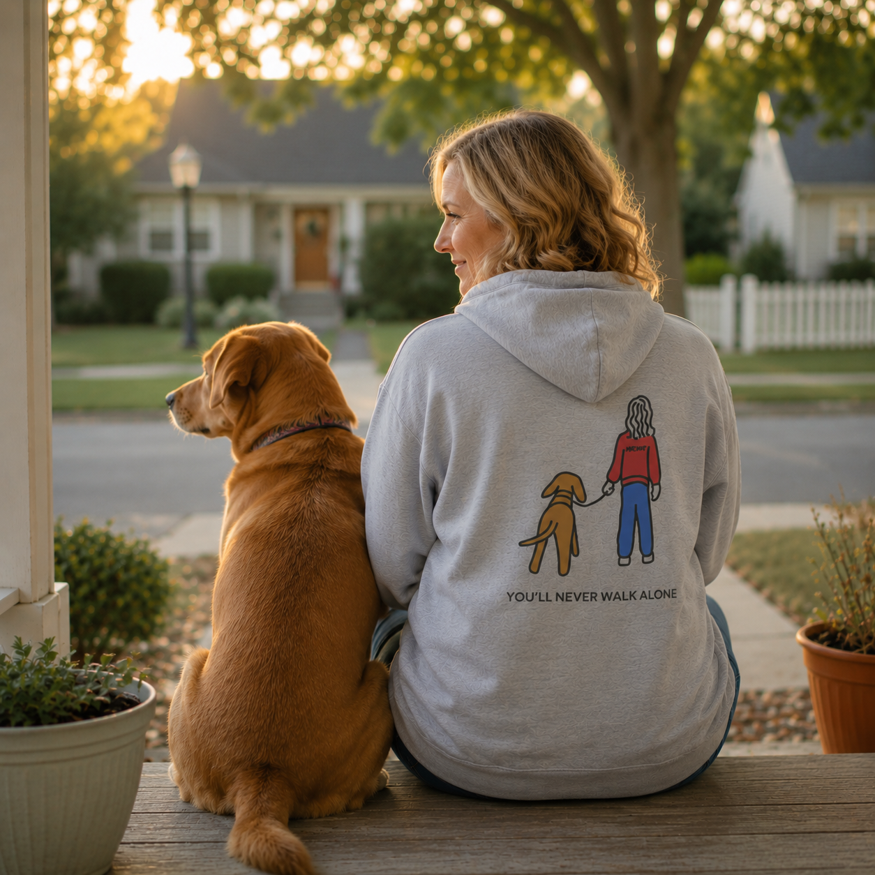 You'll Never Walk Alone (Back Print) | Softstyle Fleece Hoodie | Color Collection