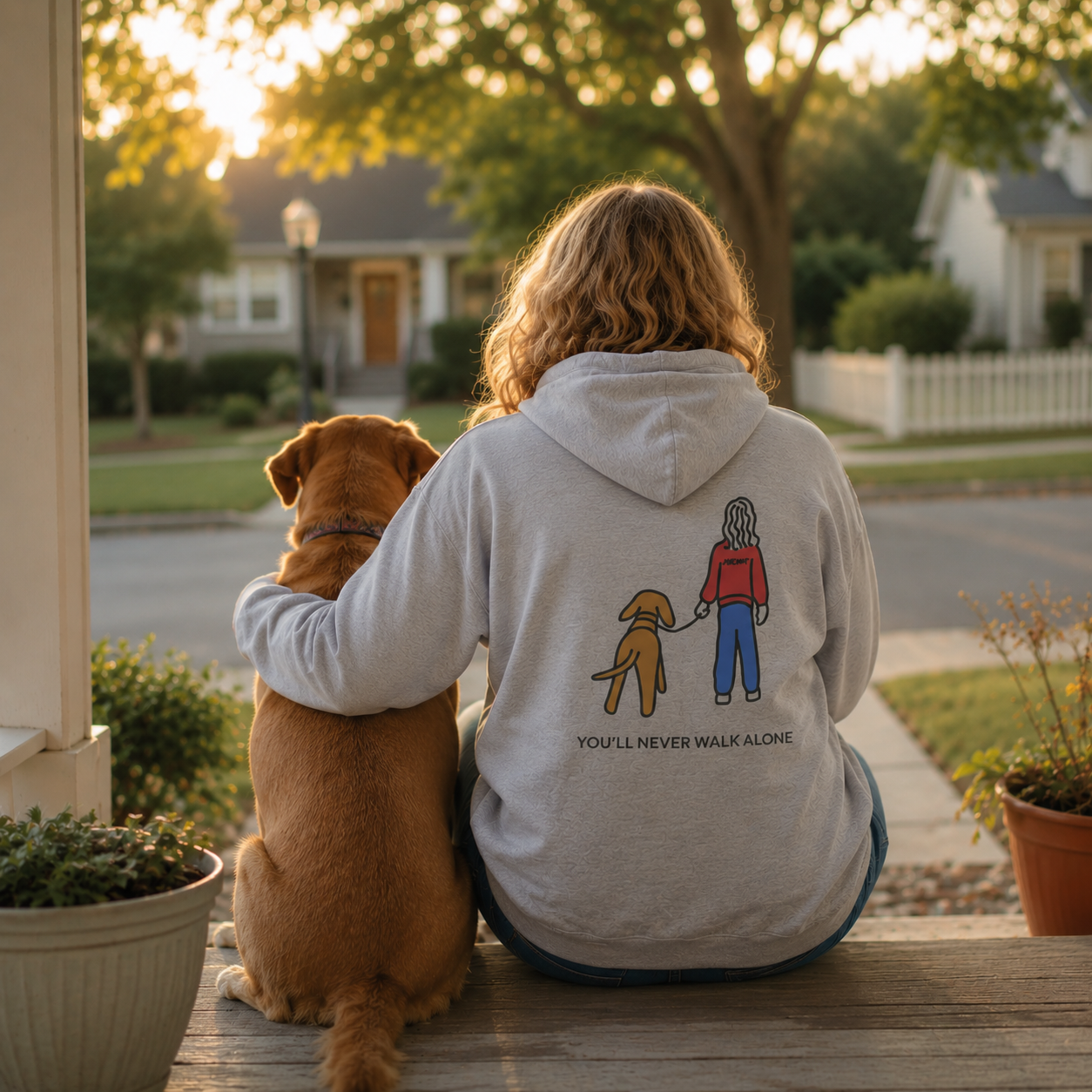 You'll Never Walk Alone (Back Print) | Softstyle Fleece Hoodie | Color Collection