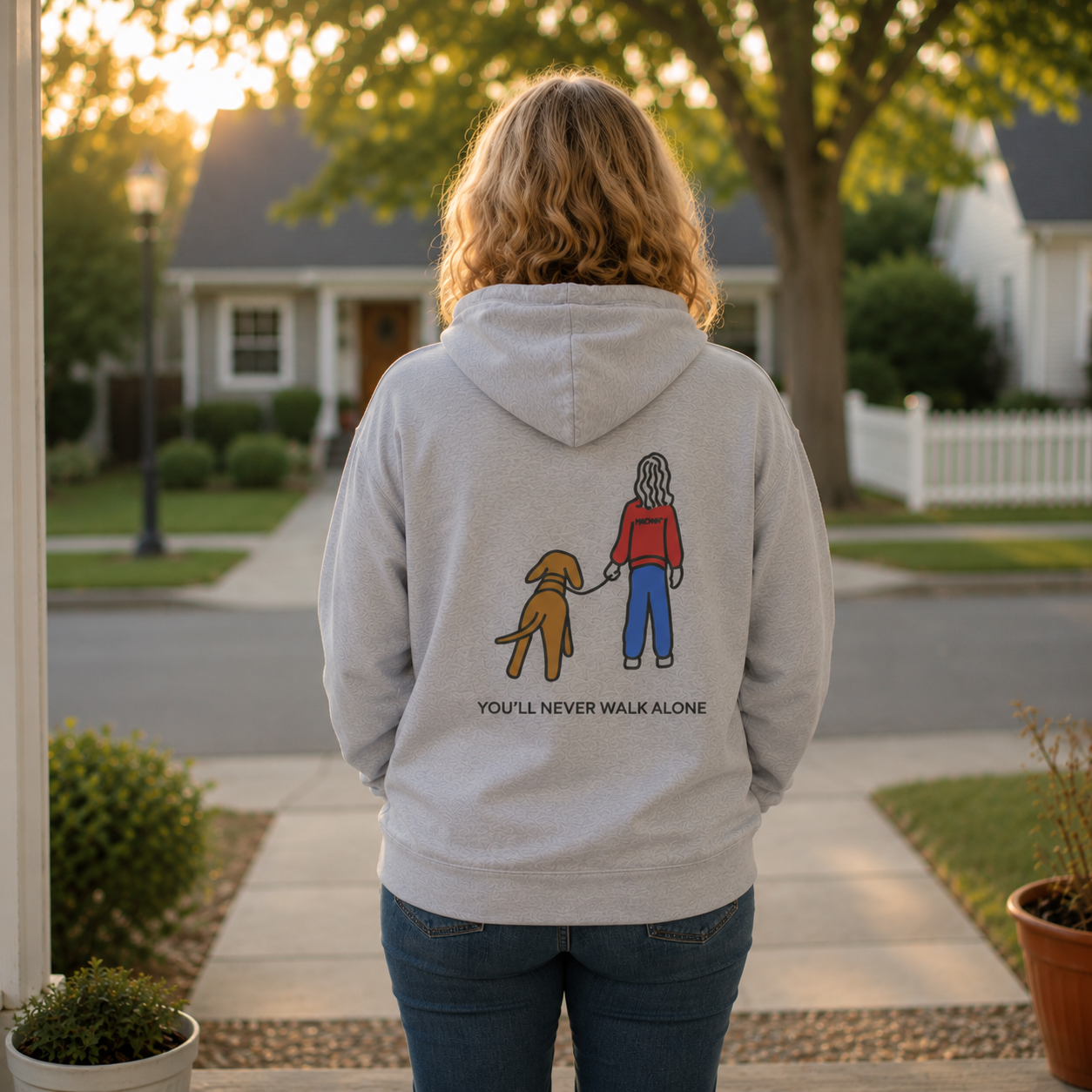 You'll Never Walk Alone (Back Print) | Softstyle Fleece Hoodie | Color Collection