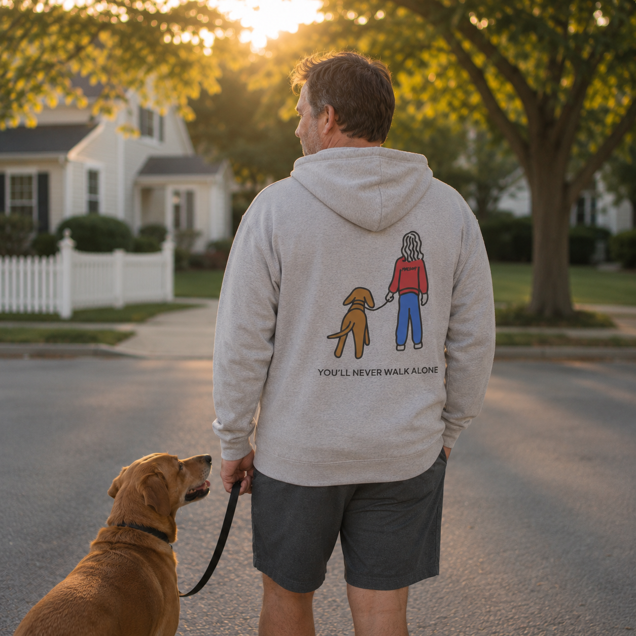 You'll Never Walk Alone (Back Print) | Softstyle Fleece Hoodie | Color Collection