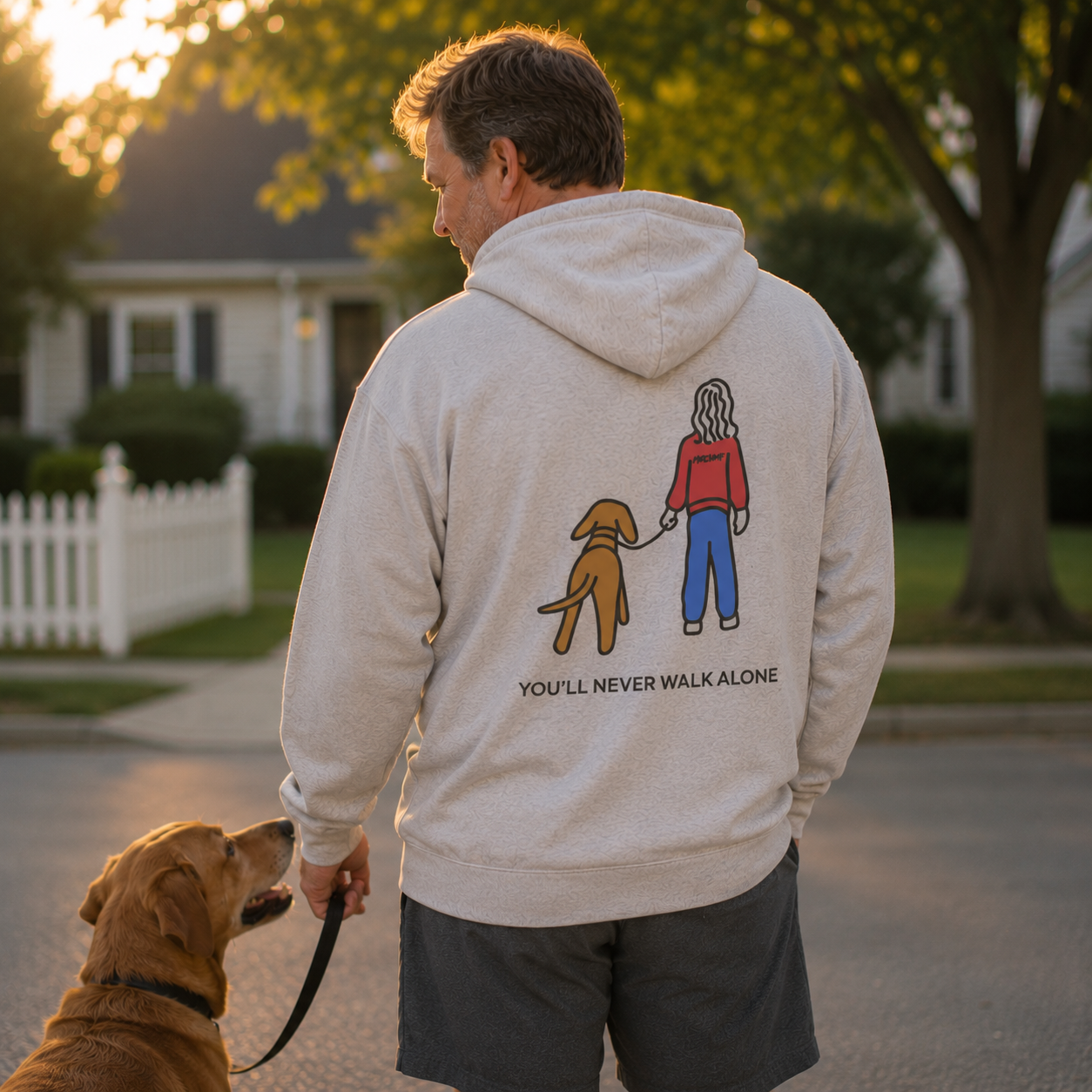 You'll Never Walk Alone (Back Print) | Softstyle Fleece Hoodie | Color Collection