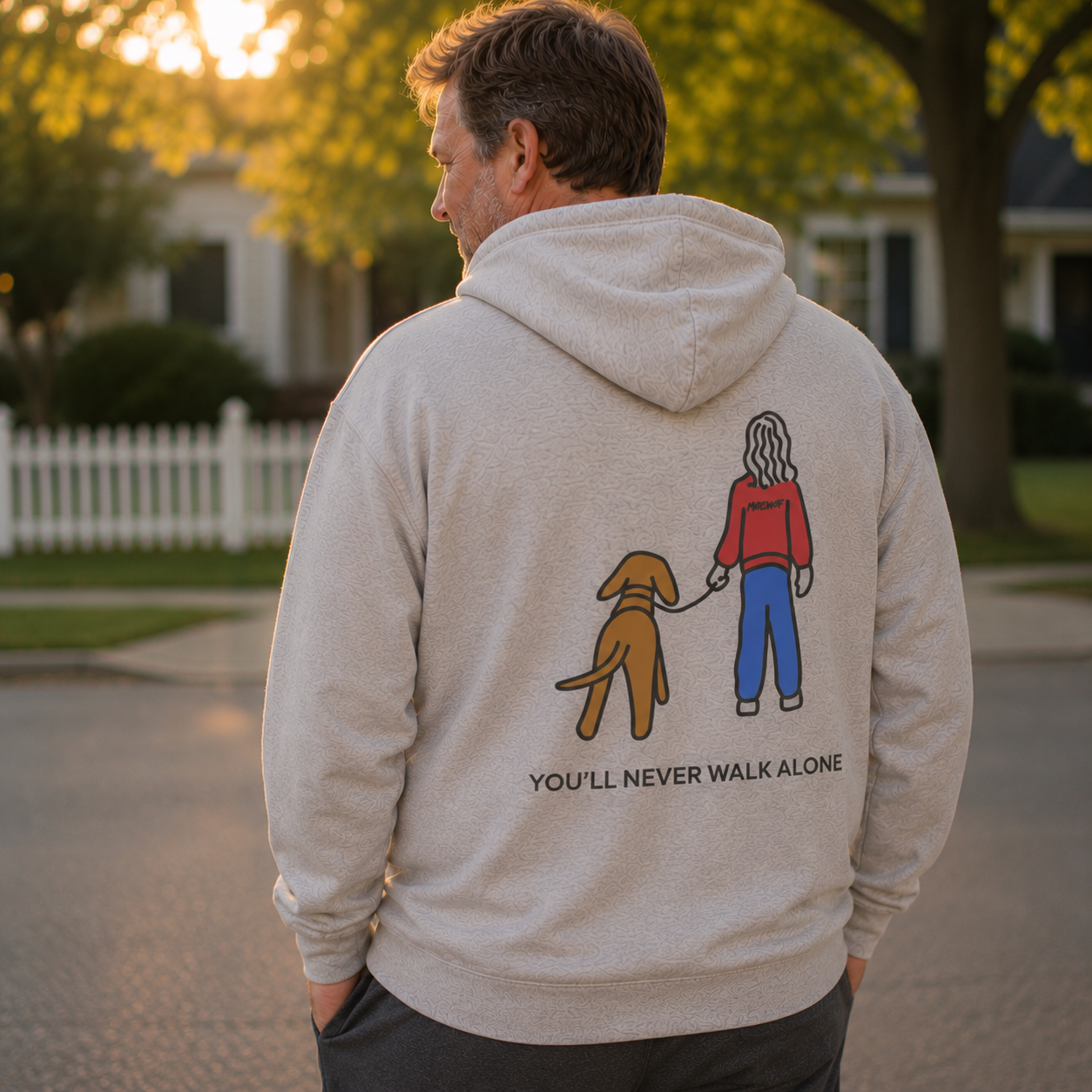 You'll Never Walk Alone (Back Print) | Softstyle Fleece Hoodie | Color Collection