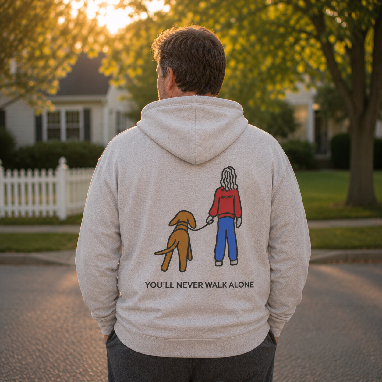 You'll Never Walk Alone (Back Print) | Softstyle Fleece Hoodie | Color Collection
