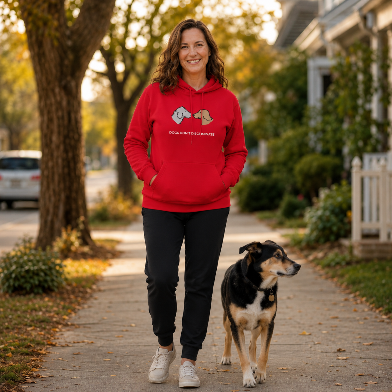 Dogs Don't Discriminate | Softstyle Fleece Hoodie | Color Collection