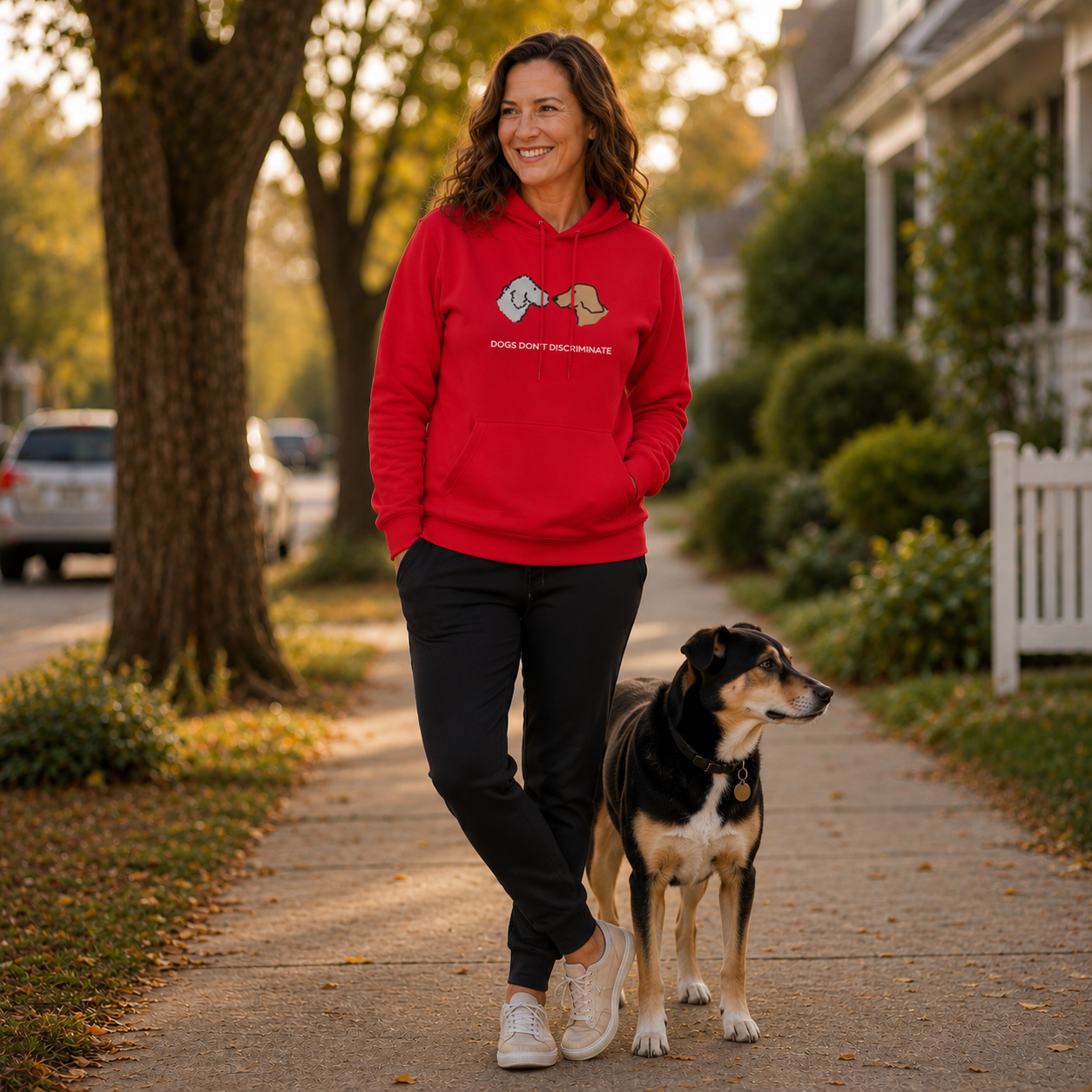 Dogs Don't Discriminate | Softstyle Fleece Sweatshirt | Color Collection