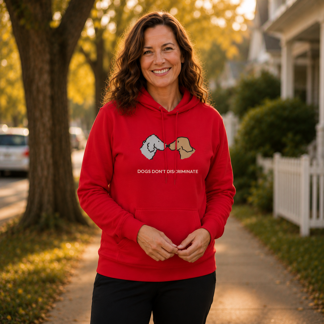 Dogs Don't Discriminate | Softstyle Fleece Hoodie | Color Collection