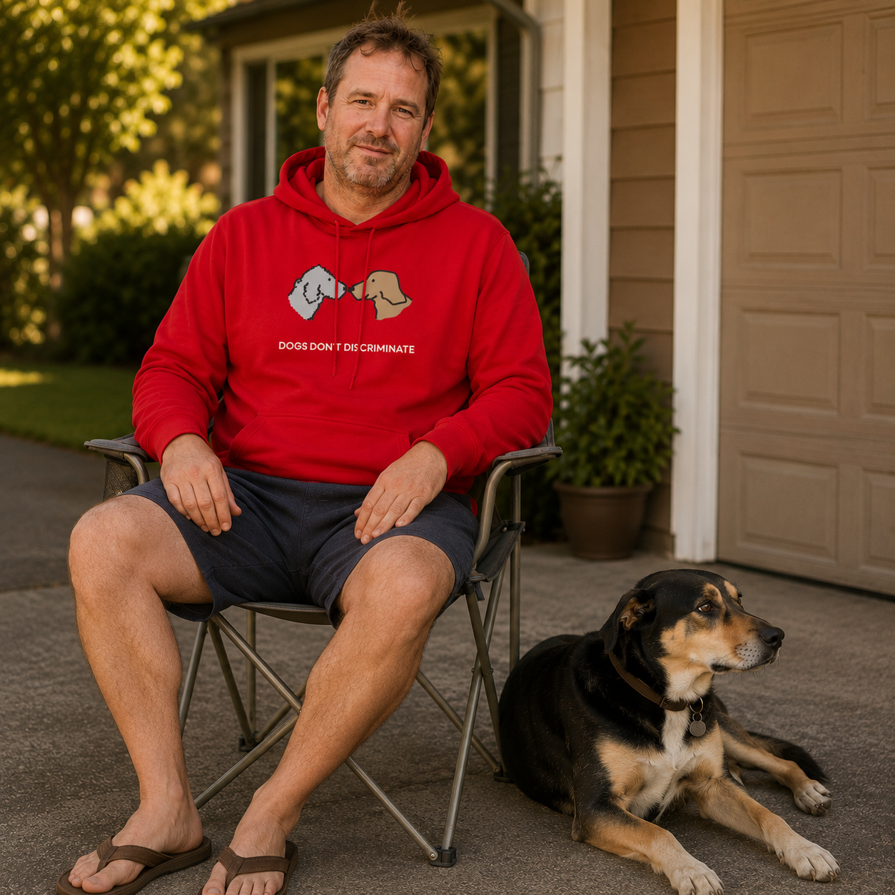 Dogs Don't Discriminate | Softstyle Fleece Hoodie | Color Collection