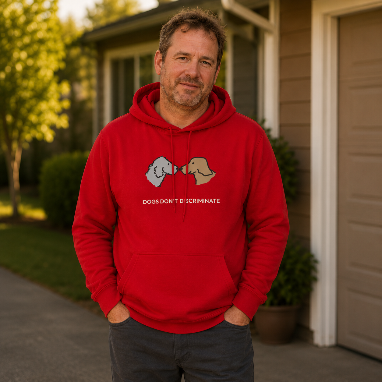 Dogs Don't Discriminate | Softstyle Fleece Hoodie | Color Collection