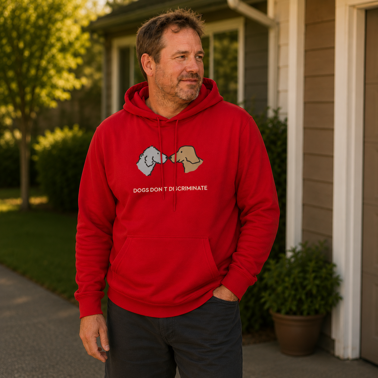 Dogs Don't Discriminate | Softstyle Fleece Hoodie | Color Collection
