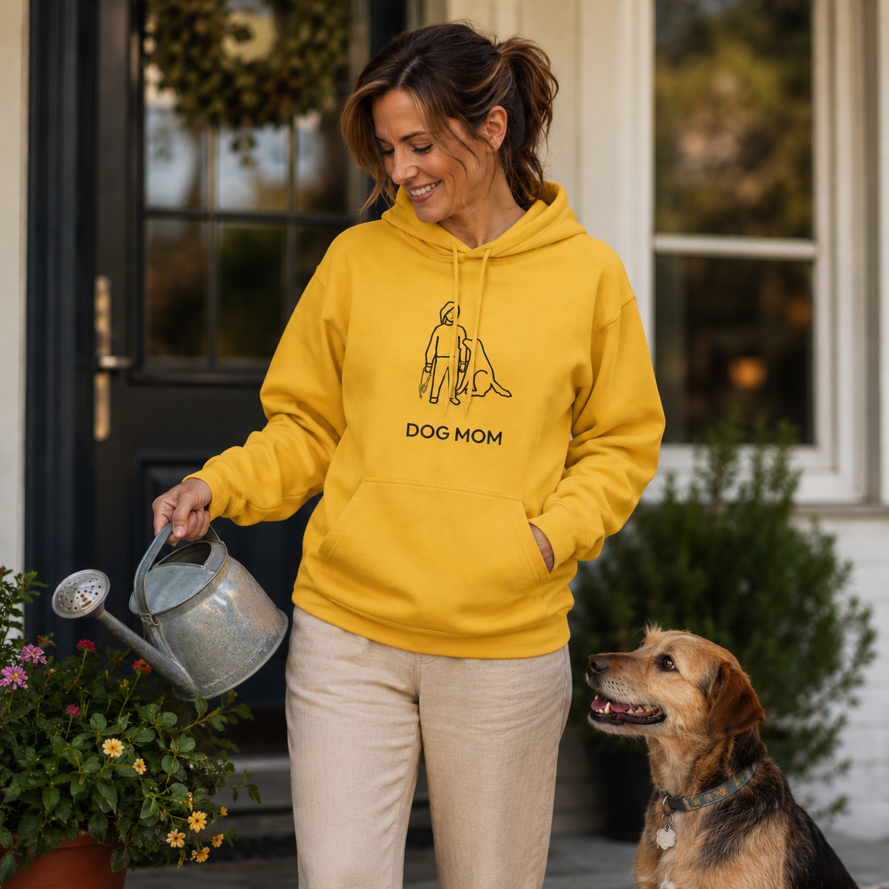Dog Mom | Softstyle Fleece Hoodie