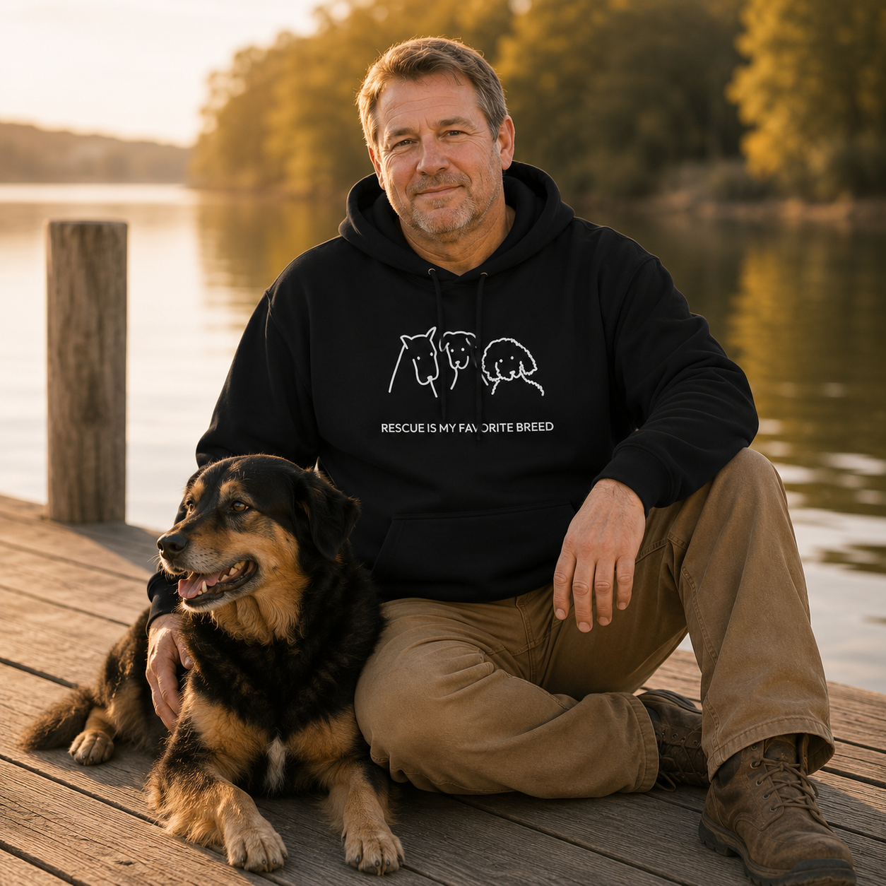 Rescue Is My Favorite Breed | Softstyle Fleece Hoodie | Rescue Collection