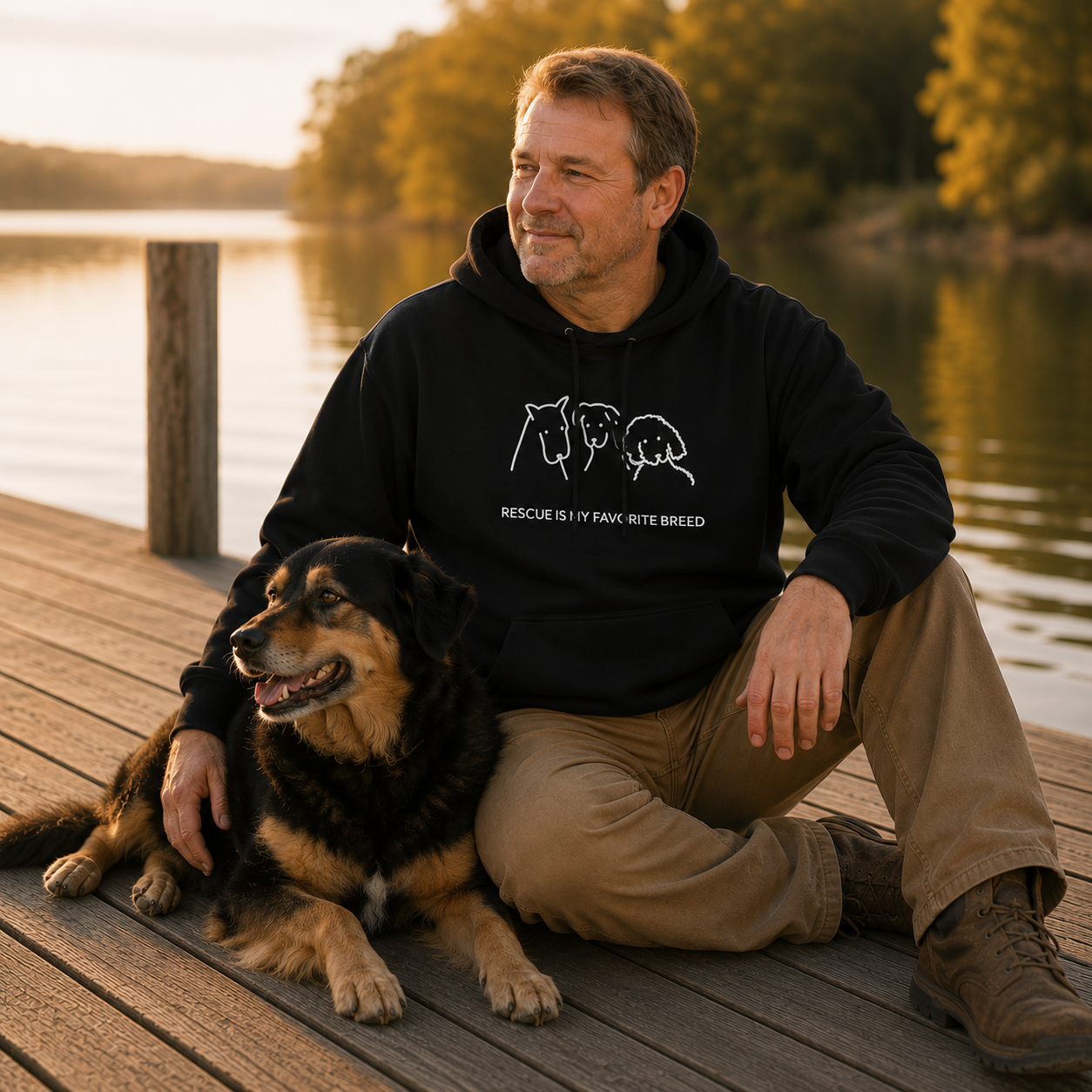 Rescue Is My Favorite Breed | Softstyle Fleece Hoodie | Rescue Collection