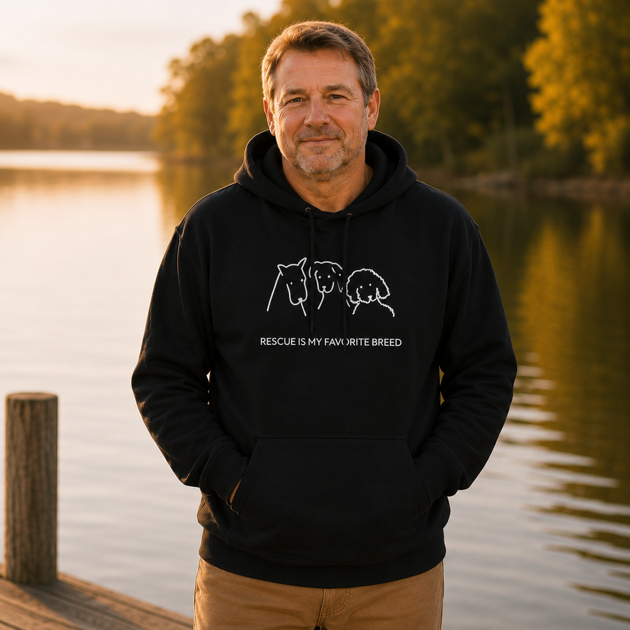 Rescue Is My Favorite Breed | Softstyle Fleece Hoodie | Rescue Collection
