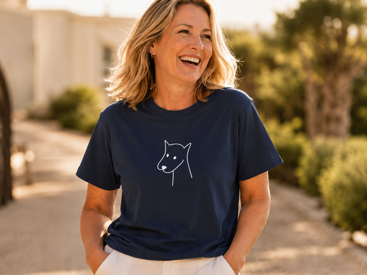 Smartypants Dog t-shirt featuring an alert dog's head with pointed ears