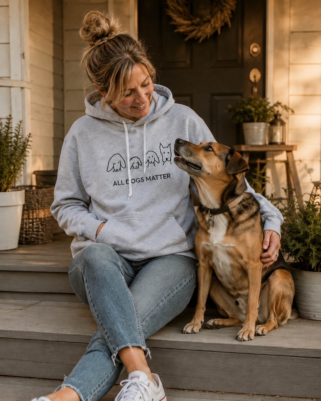 All Dogs Matter | Morewoof Softstyle Fleece Hoodie | Rescue Collection