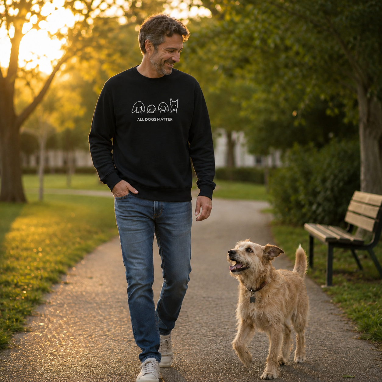 All Dogs Matter | Softstyle Fleece Sweatshirt | Rescue Collection