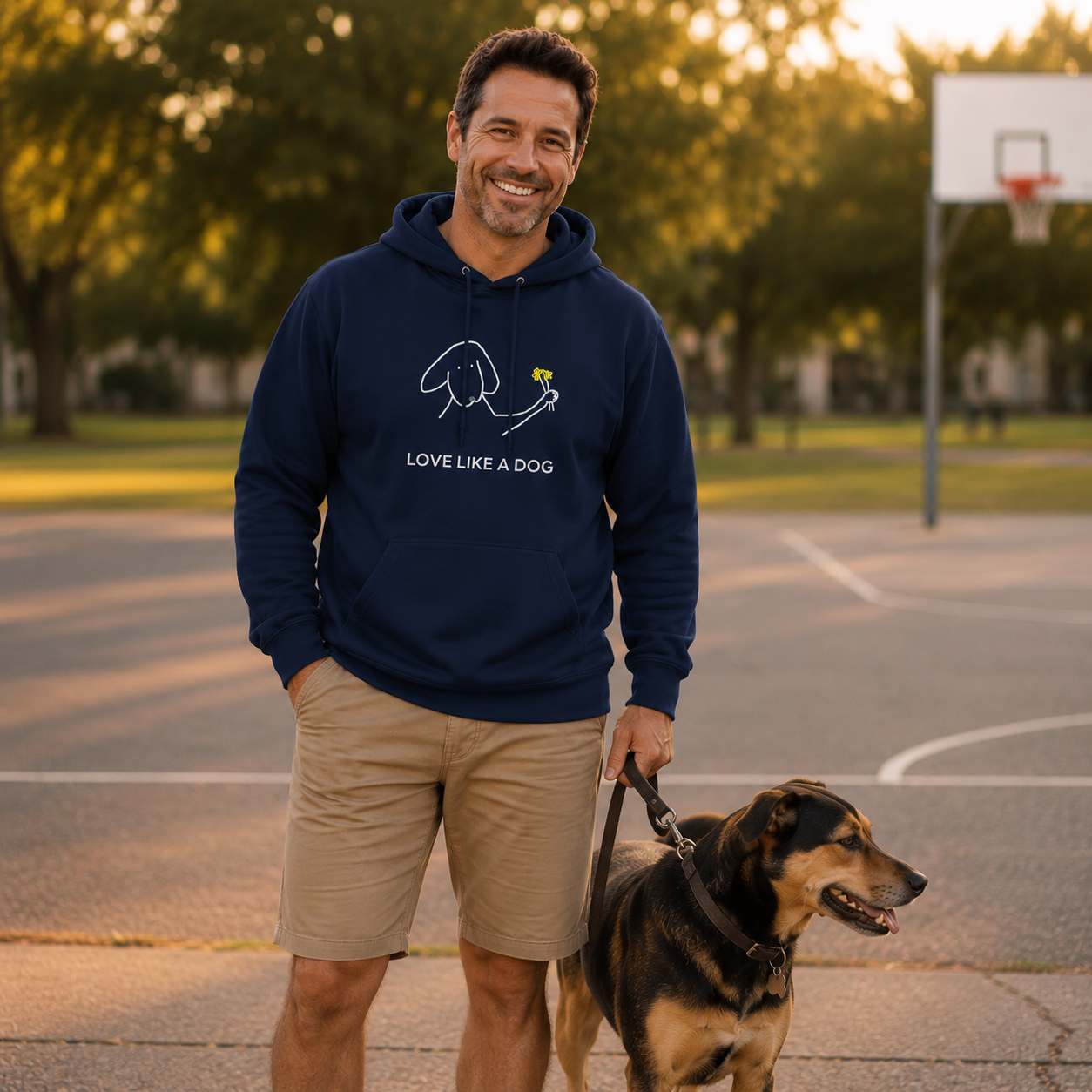 Love Like A Dog | Softstyle Fleece Hoodie | Color Collection