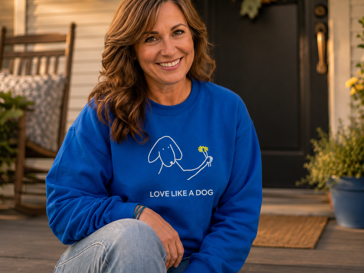 Love Like a Dog | Soft Fleece Sweatshirt | Color Collection