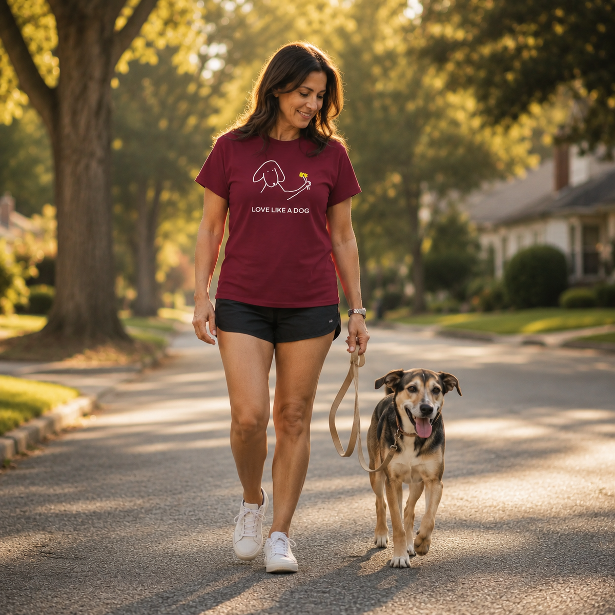 Love Like a Dog | Soft Cotton Tee | Color Collection