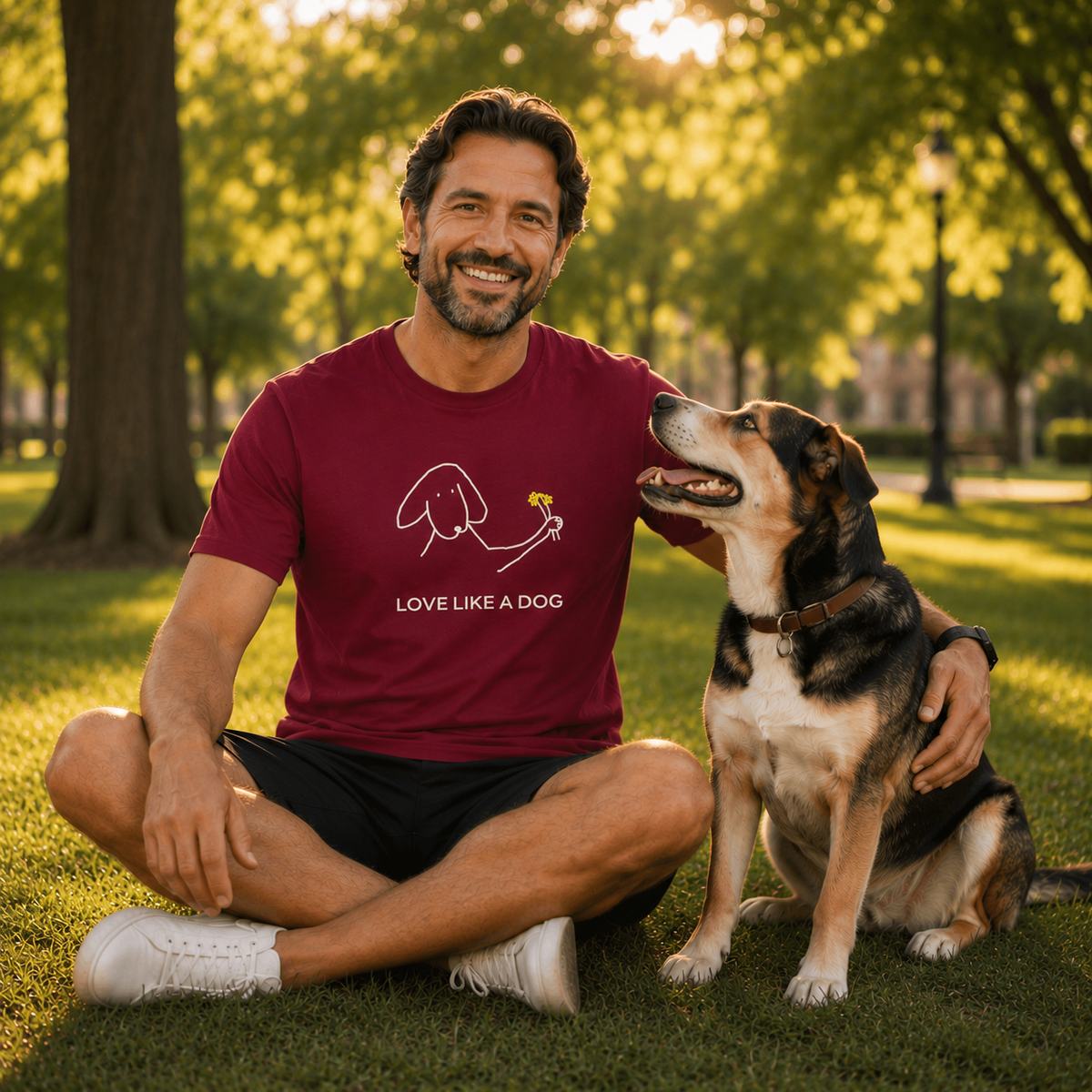Love Like a Dog | Soft Cotton Tee | Color Collection