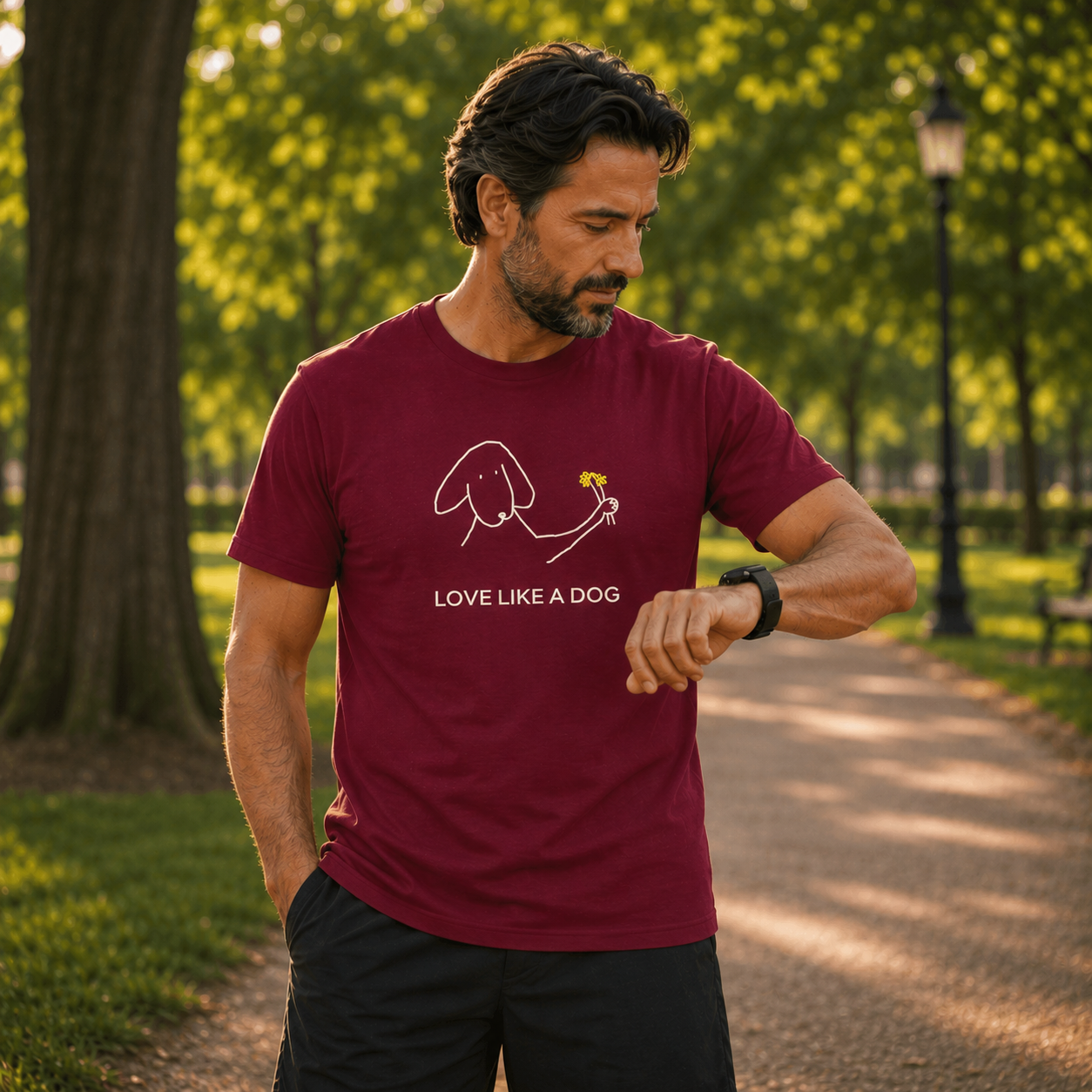 Love Like a Dog | Soft Cotton Tee | Color Collection
