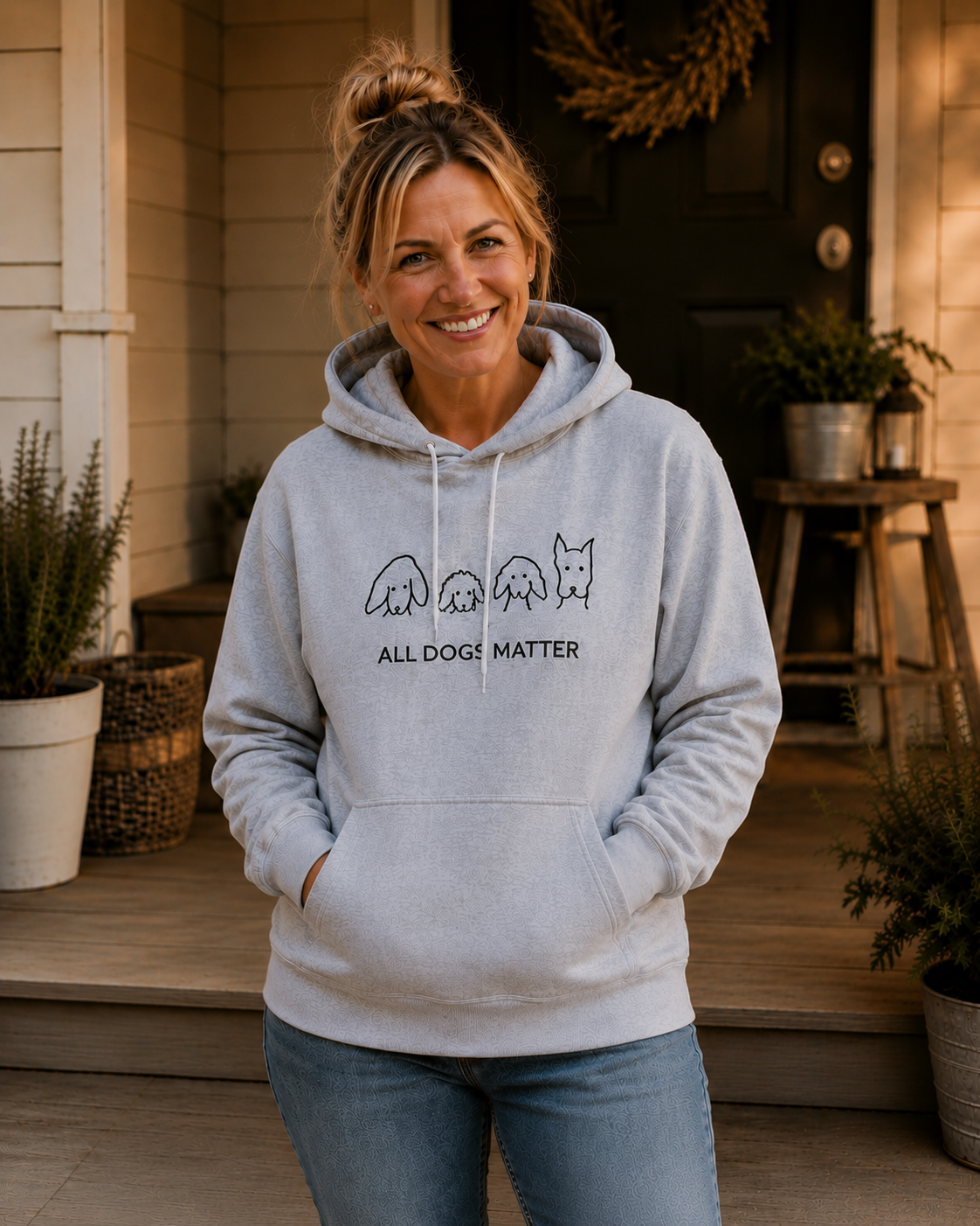 All Dogs Matter | Morewoof Softstyle Fleece Hoodie | Rescue Collection