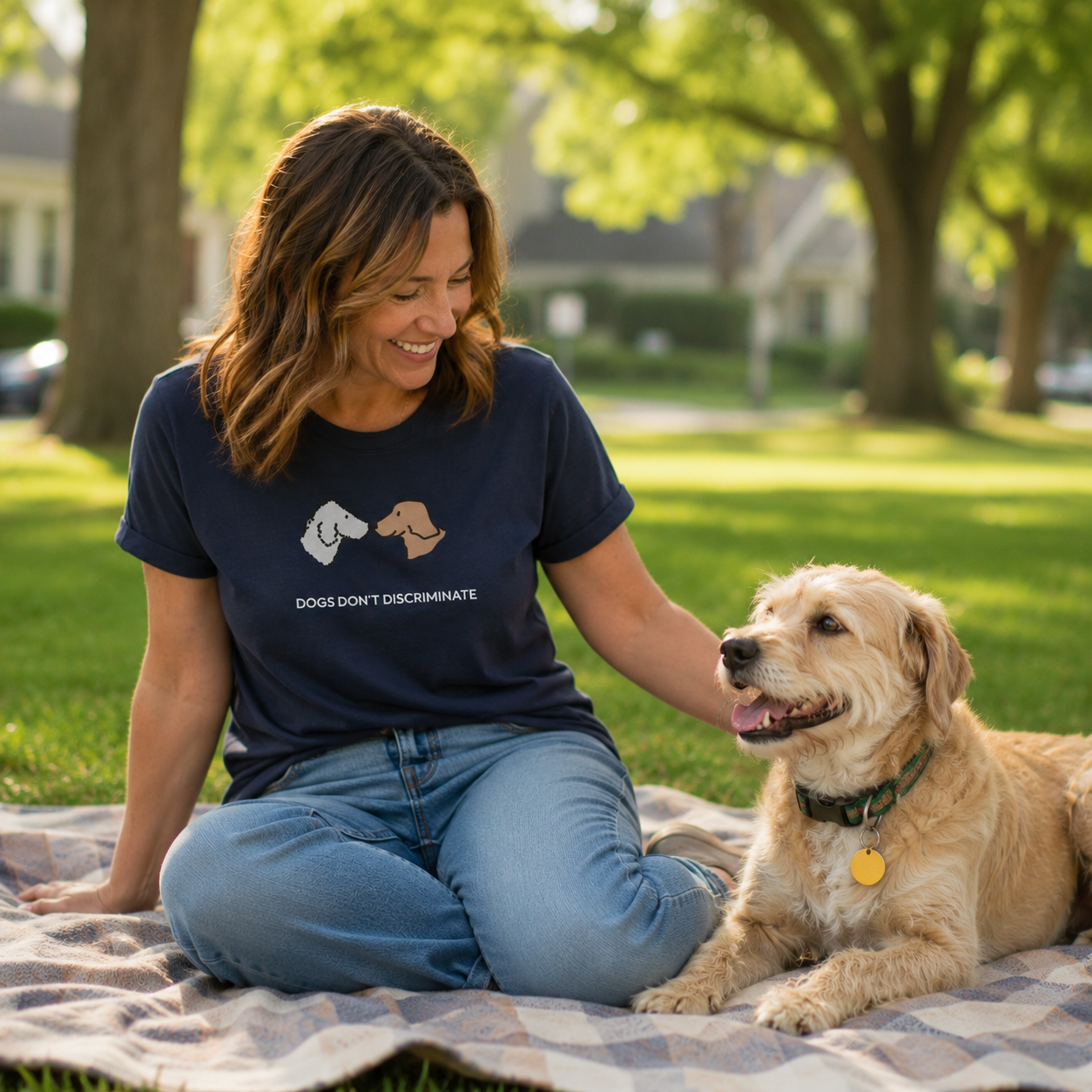 Dogs Don't Discriminate | Soft CottonTee | Color Collection