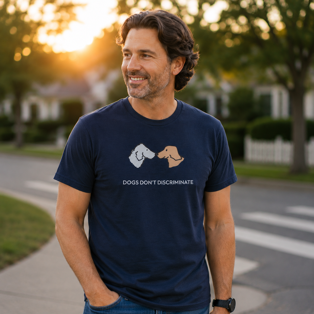 Dogs Don't Discriminate | Soft CottonTee | Color Collection