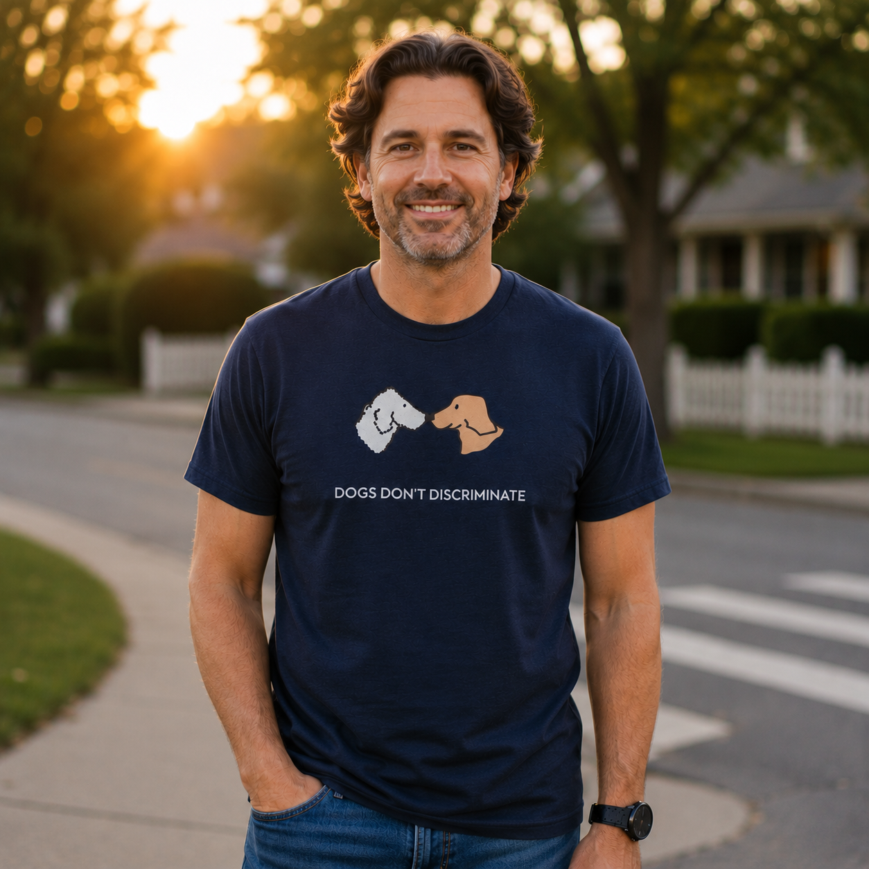 Dogs Don't Discriminate | Soft CottonTee | Color Collection