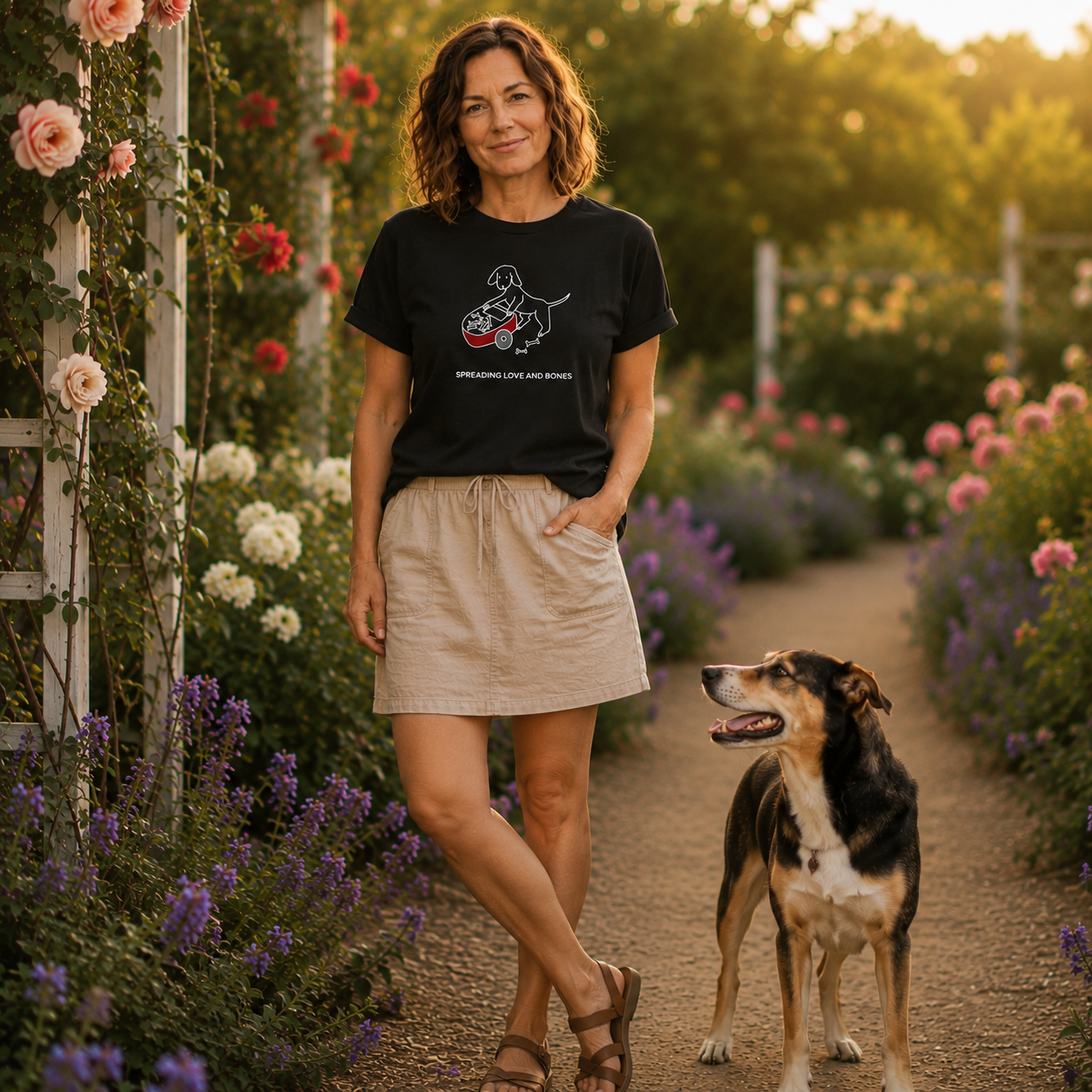Spreading Love And Bones | Soft Cotton Tee | Color Collection