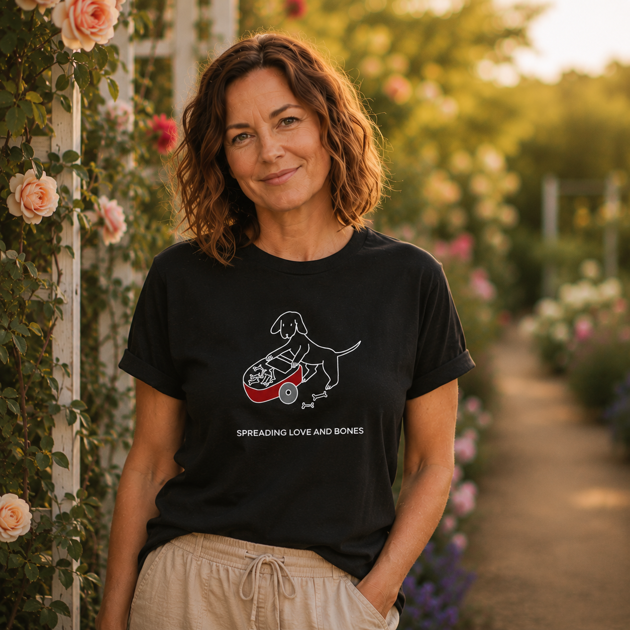 Spreading Love And Bones | Soft Cotton Tee | Color Collection