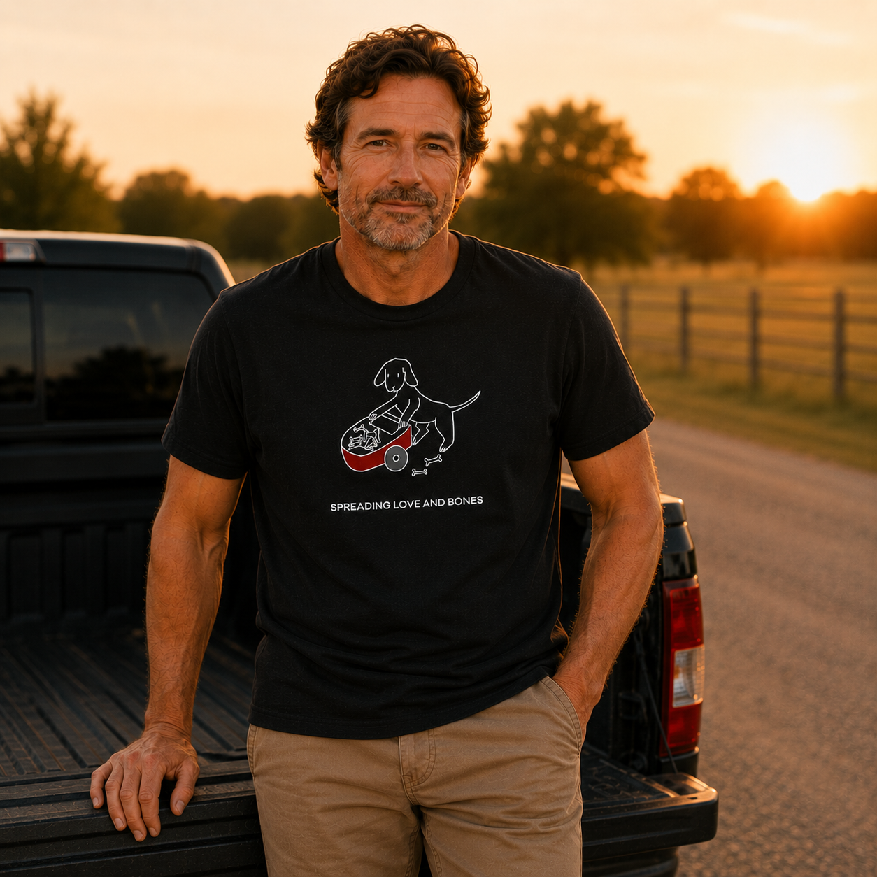Spreading Love And Bones | Soft Cotton Tee | Color Collection