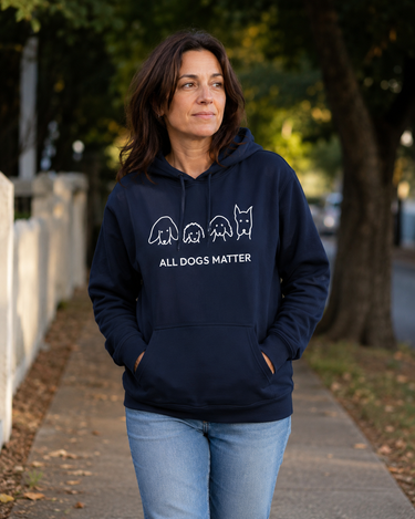 All Dogs Matter | Morewoof Softstyle Fleece Hoodie | Rescue Collection