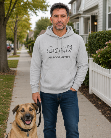 All Dogs Matter | Morewoof Softstyle Fleece Hoodie | Rescue Collection