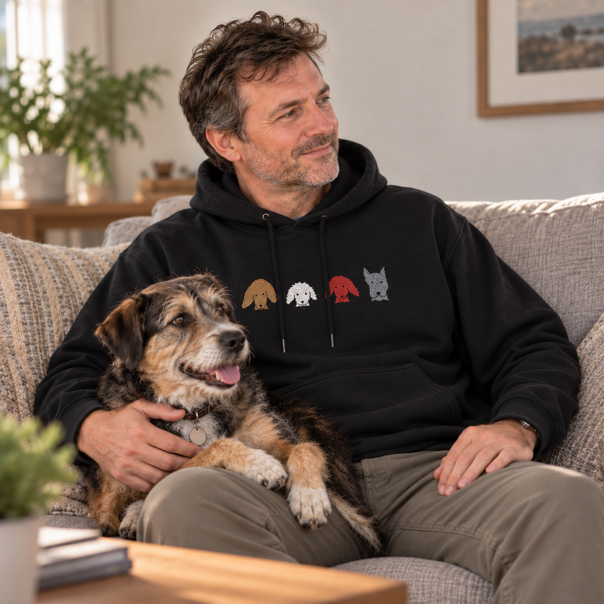 Fall For Dogs (No Text) | Embroidered Hoodie | Color Collection| Fall Collection