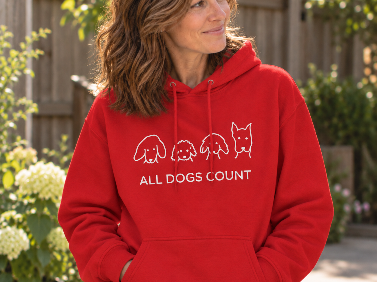 All Dogs Count | Soft Fleece Hoodie | Rescue Collection