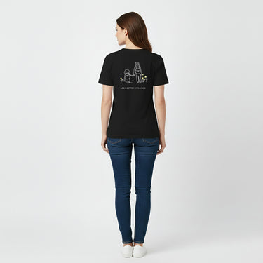 Life Is Better With A Dog -- Hiking (Back Print) | Soft Cotton Tee | Life Is Better With A Dog Collection