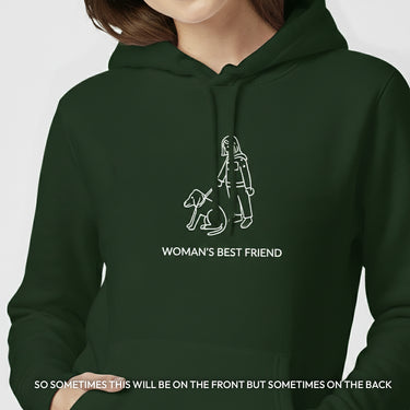 Woman's Best Friend | Softstyle Fleece Hoodie for Dog Lovers